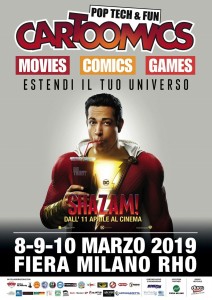 Manifesto Cartoomics Shazam 2019