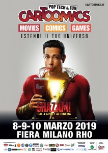 Manifesto Cartoomics Shazam 2019