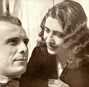 La cantante Norma Bruni insieme al collega Michele Montanari negli studi dell’EIAR, nel 1941